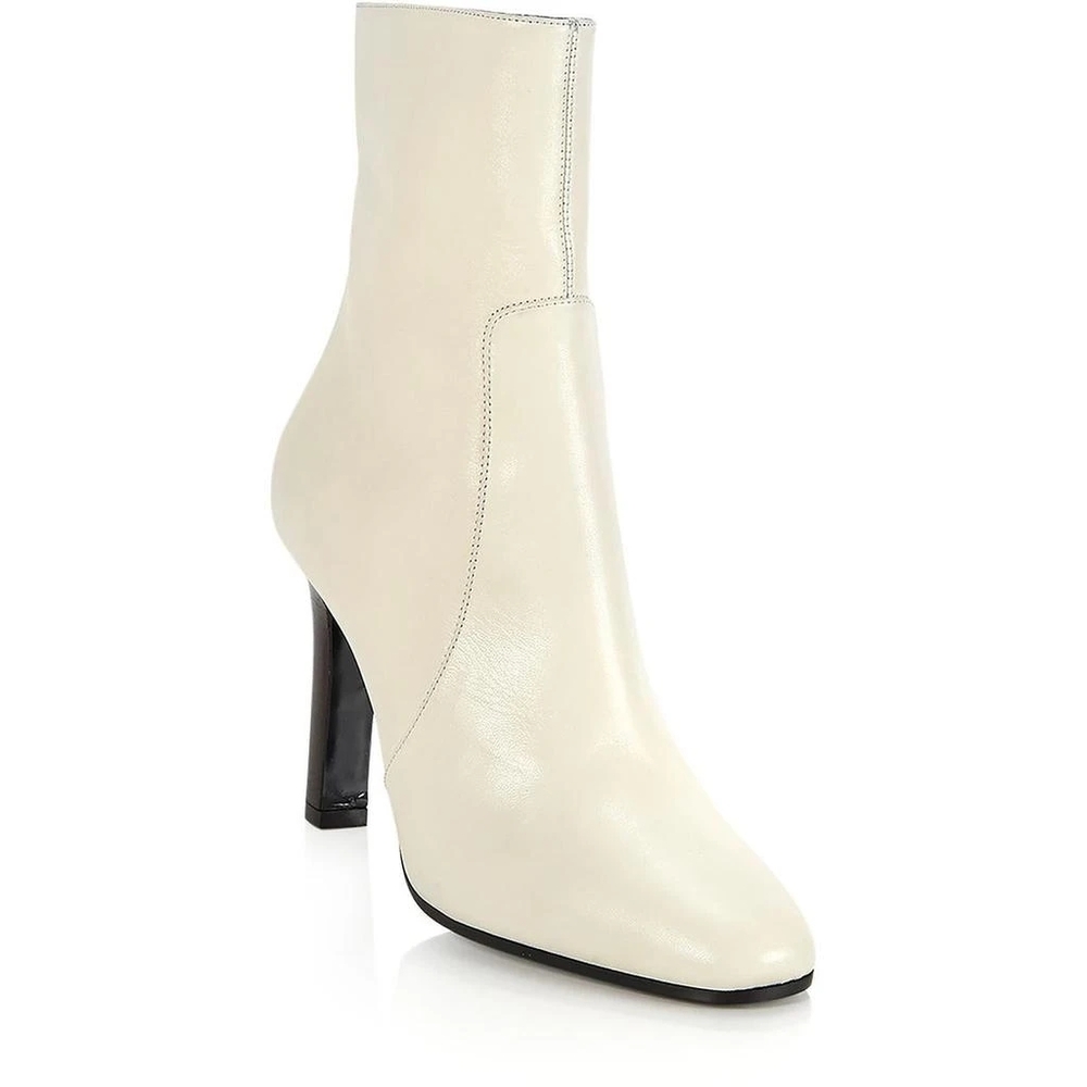 Saint Laurent Jane 90 Leather Ankle Boots sz 39 in Pearl Size 39 NIB - Picture 3 of 12